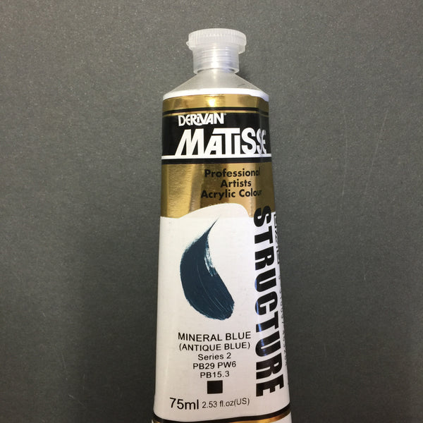 Matisse Structure Mineral Blue (Antique Blue) 75ml tube 