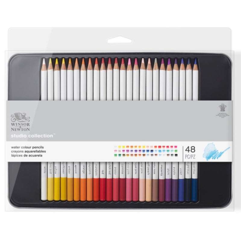  Winsor & Newton: Studio Watercolour Pencils tin -Set of 48