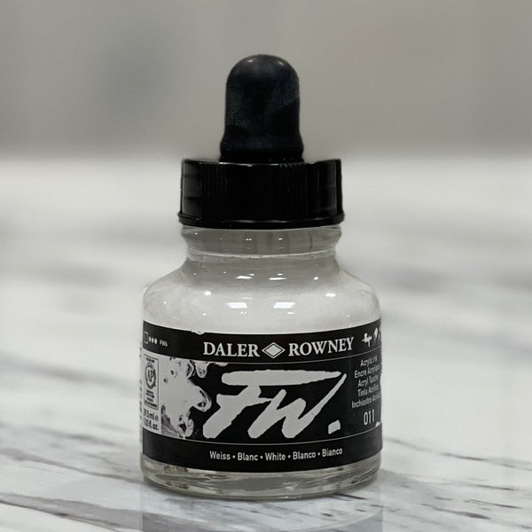 Daler-Rowney FW Acrylic Artists Ink - Premium White Drawing Ink 29.5ml