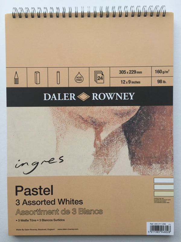 Daler-Rowney Pastel paper A4 pad- 3 cream/white