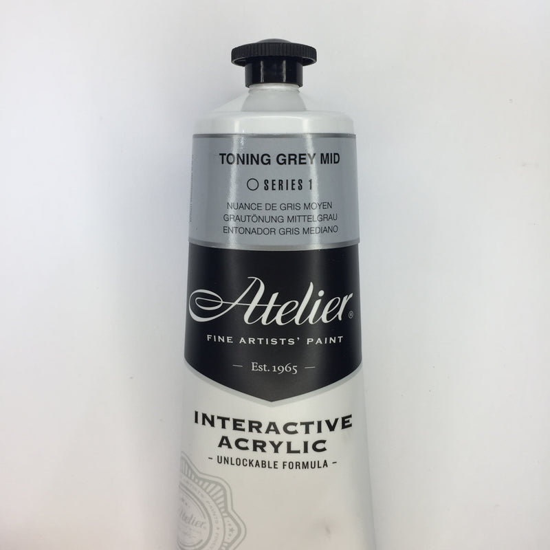 Atelier Interactive Artist Acrylic Toning Grey Mid - Series 1  - 80ml tube