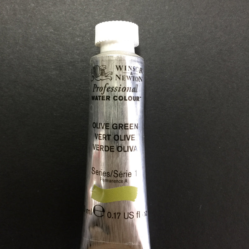 Winsor & Newton Professional Watercolour Olive Green - Series 1 - 5ml tube (447)