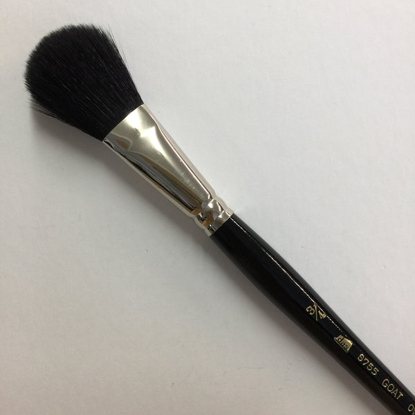 S755 Black Goat Oval Mop Brush - 3/4 inch