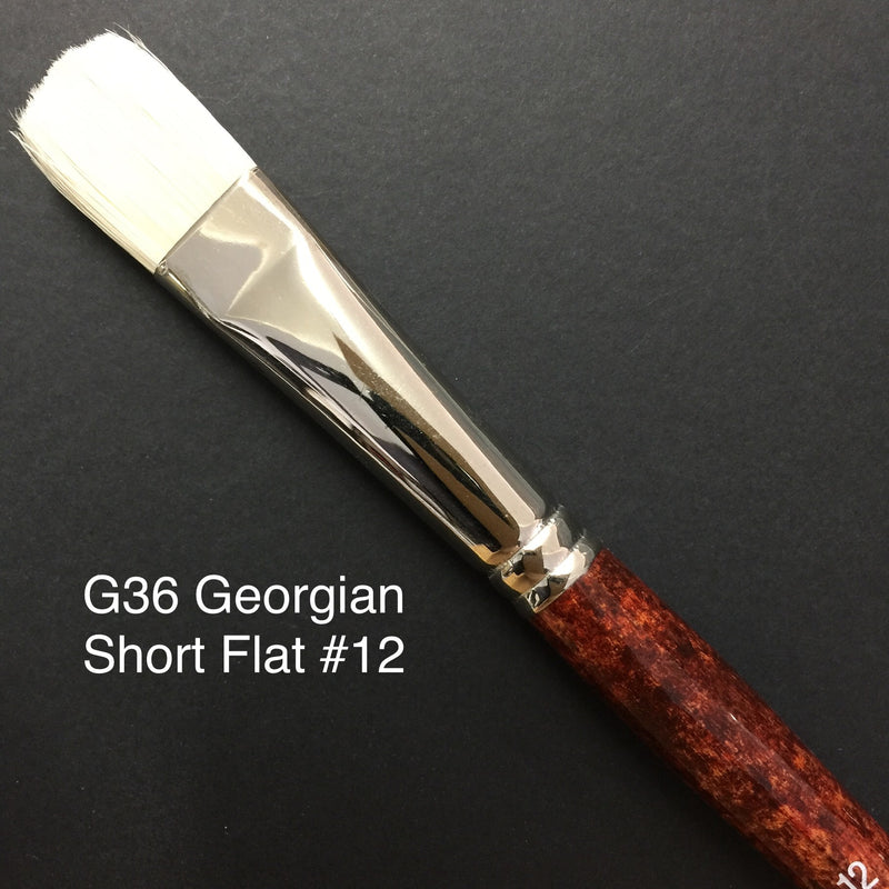 G36 Georgian Short Flat Brush - #12