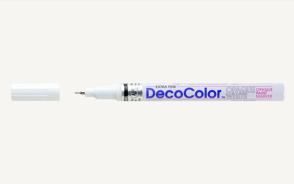 Marvy Decocolor Opaque Paint Marker - 130 White (EXTRA FINE)
