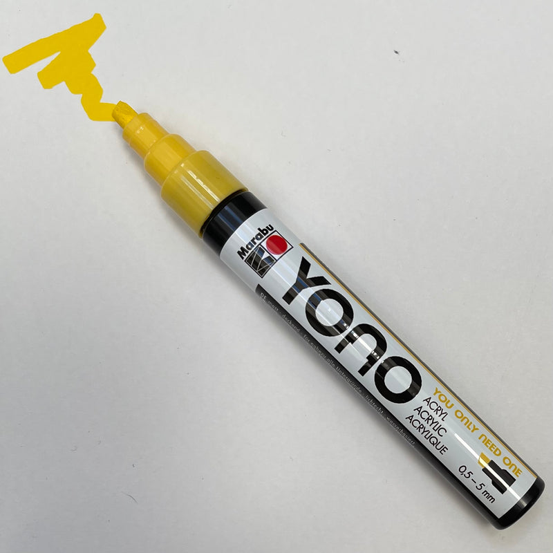 Marabu YONO 019 Yellow (CHISEL) Acrylic Marker