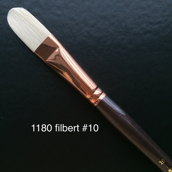 1180 Hog Taklon Filbert Brush - #10