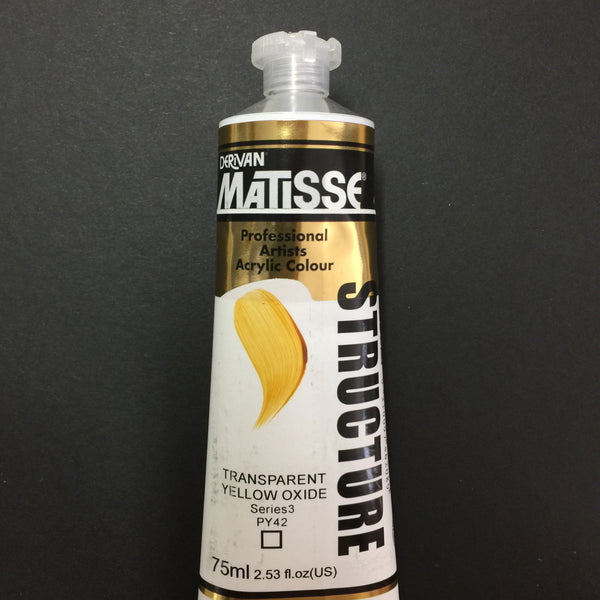 Matisse Structure Transparent Yellow Oxide - Series 3 -75ml tube 