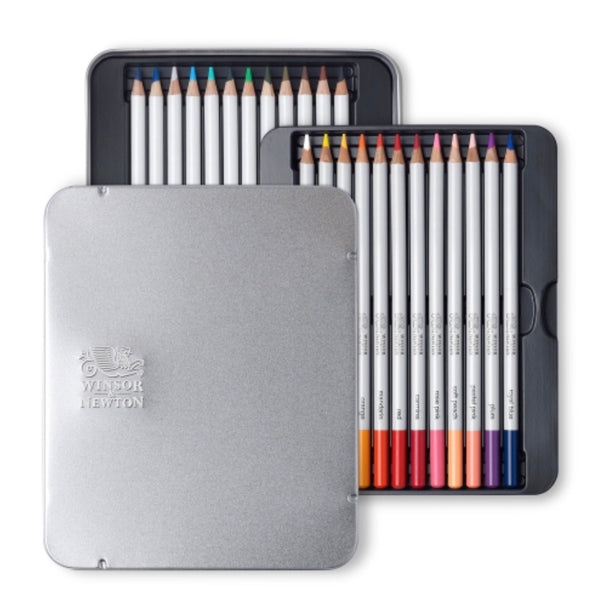  Winsor & Newton: Studio Coloured Pencils tin -Set of 24