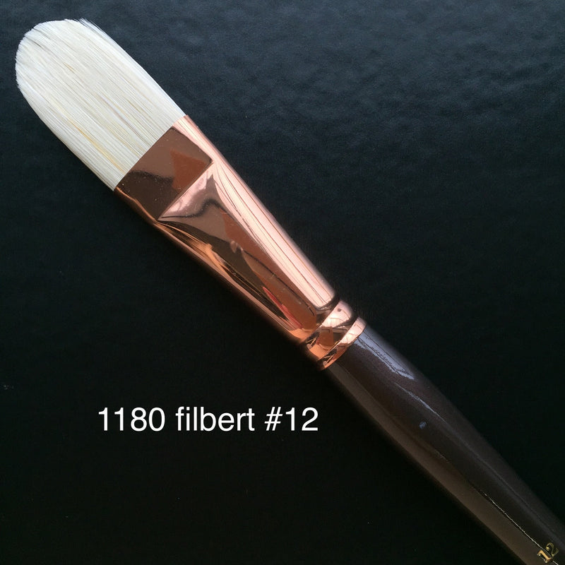 1180 Hog Taklon Filbert Brush - #12