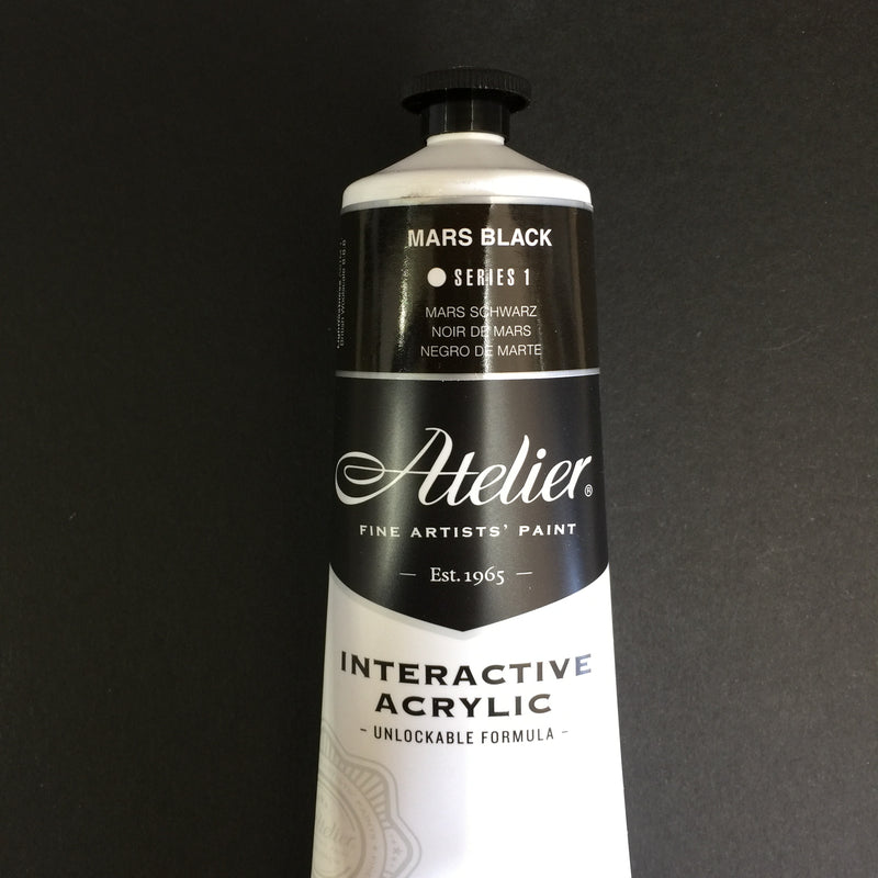 Atelier Interactive Artist Acrylic - Mars Black - 80ml tube 