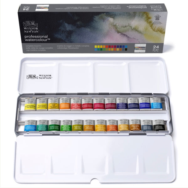 Winsor & Newton Professional Watercolour 24 Half Pan set