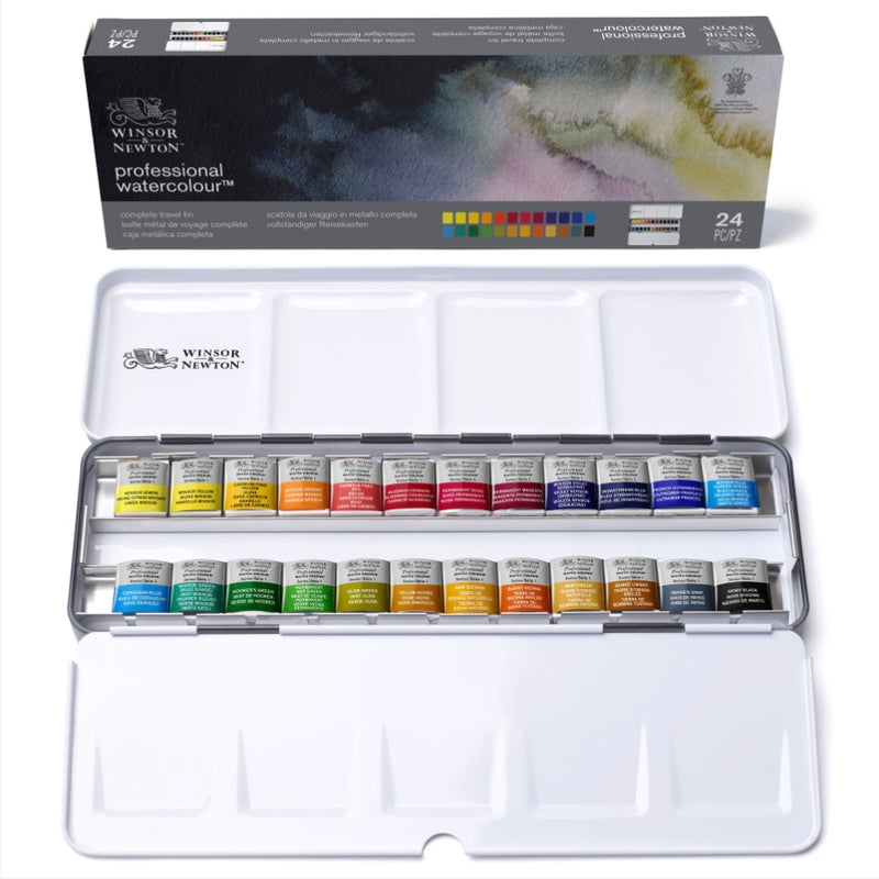 Winsor & Newton Professional Watercolour 24 Half Pan set
