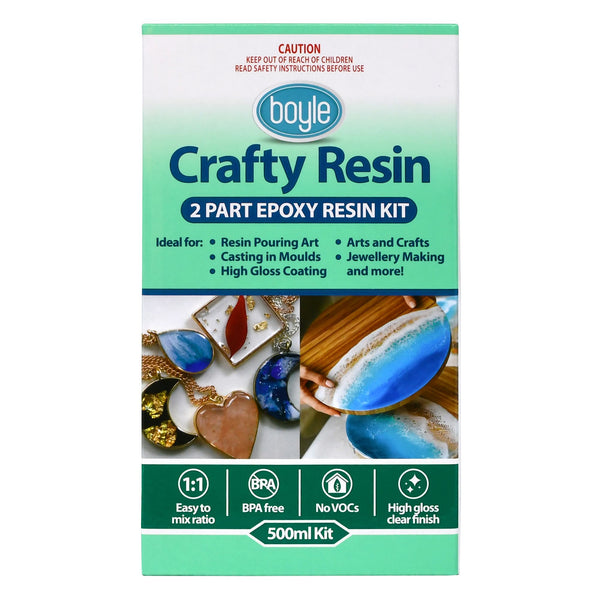 Boyle Crafty Resin Kit 500ml 2 part epoxy Resin kit