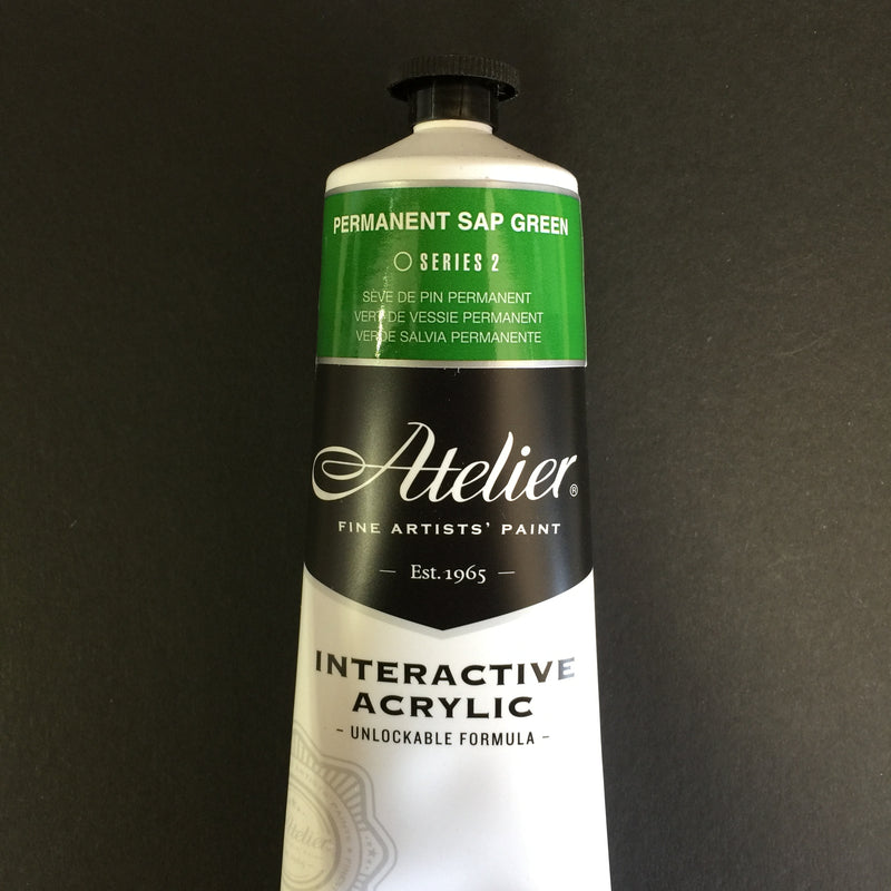 Atelier Interactive Artist Acrylic - Permanent Sap Green - 80ml tube 