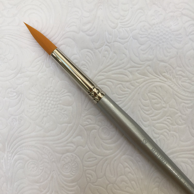 Golden Synthetic Round Brush - #12