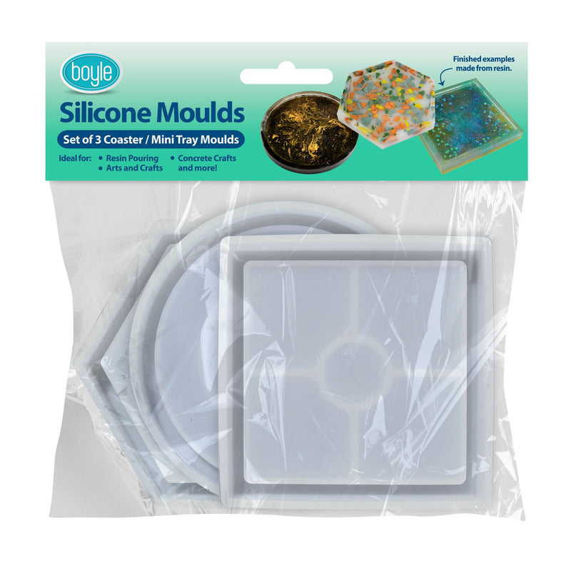 Boyle Silicone Moulds - 3 x Coaster/Mini Tray Moulds