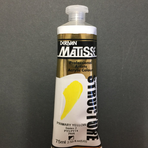 Matisse Structure Primary Yellow 75ml tube 