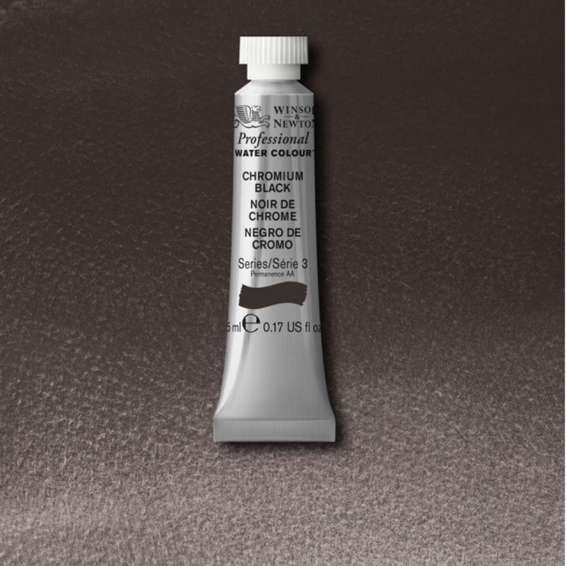 Winsor & Newton Professional Watercolour Chromium Black LTD Edition -Series 3 - 5ml tube (387)